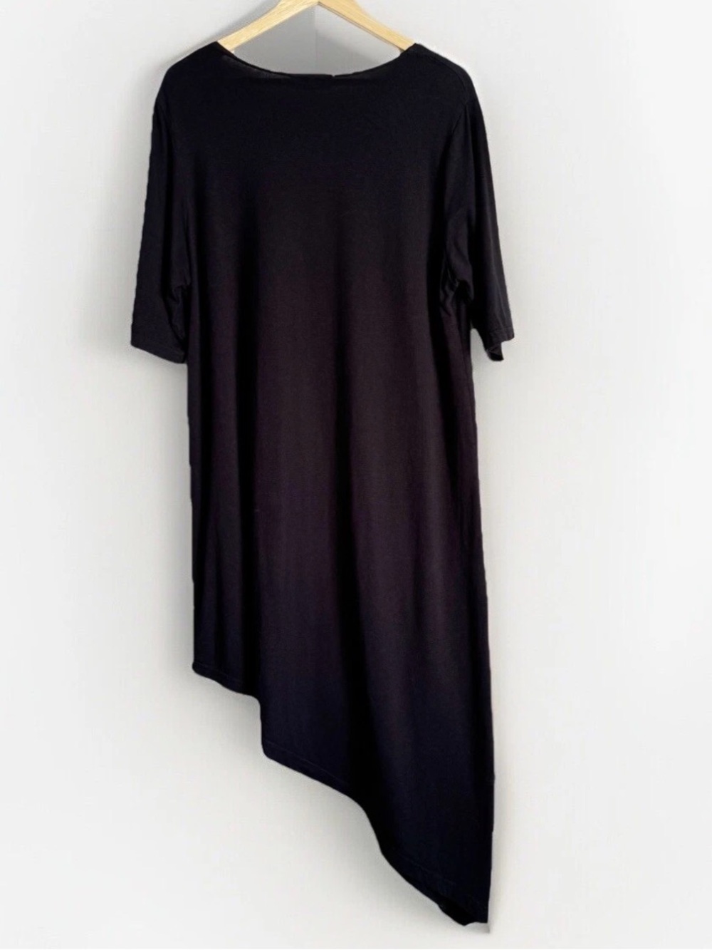 Bryn Walker Womens Asymmetric Moriah Dress XL Black Organic Bamboo Sustainable - Picture 9 of 10